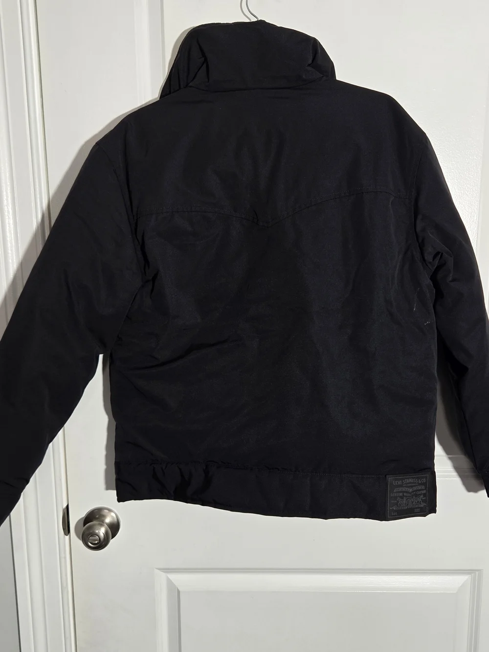 NWT MENS LEVI'S PUFFER JACKET COAT Small Allied Feather Down Black